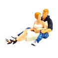 thumbnail image 4 of Figuras de pareja de resina a escala 1/64, tren, ferrocarril, micropaisaje, adorno de escritorio Blanco Estilo B, 4 of 9