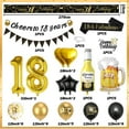 thumbnail image 2 of YANSION 18th Birthday Decoration for Men, 18th Black Gold Balloons with Cheers to 18 Years Banner, Beer & Beer Mug Foil Balloons, Number 18 Foil Balloons for Birthday Party Decorations, 2 of 7