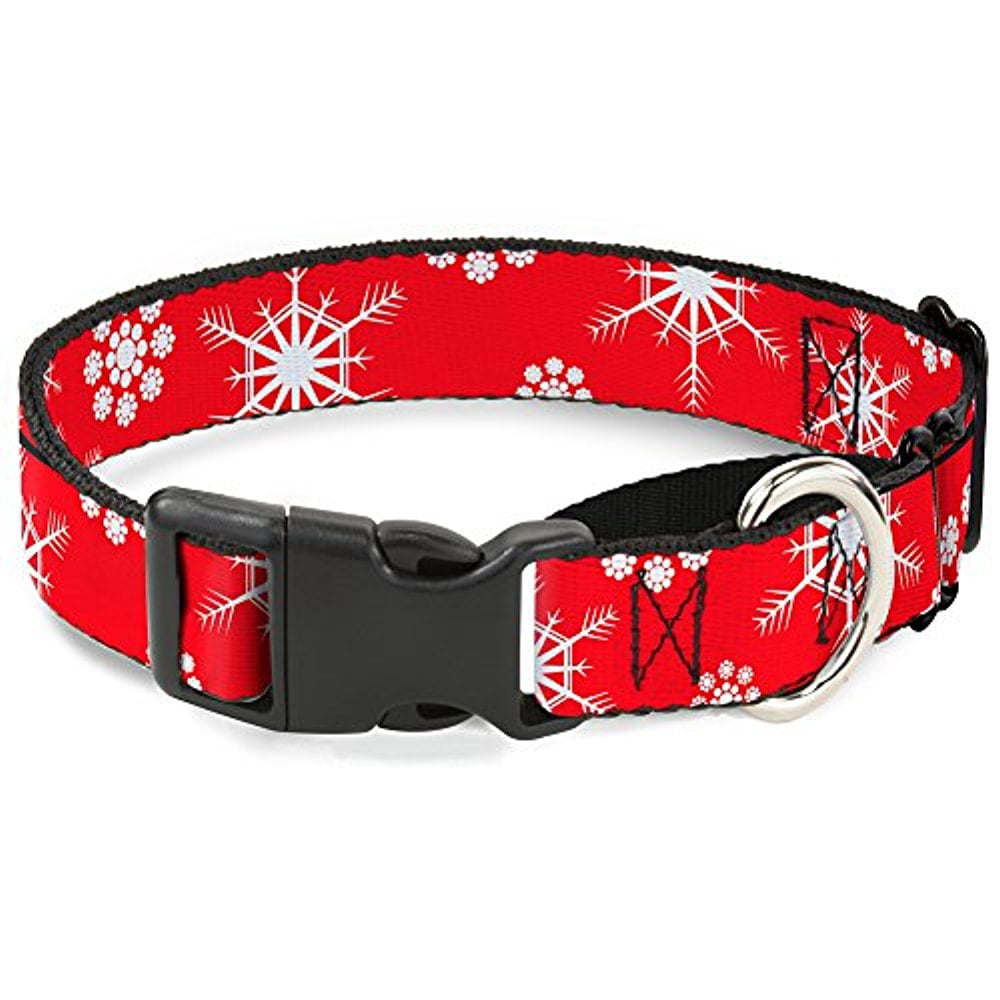buckle-down martingale dog collar - snowflakes
