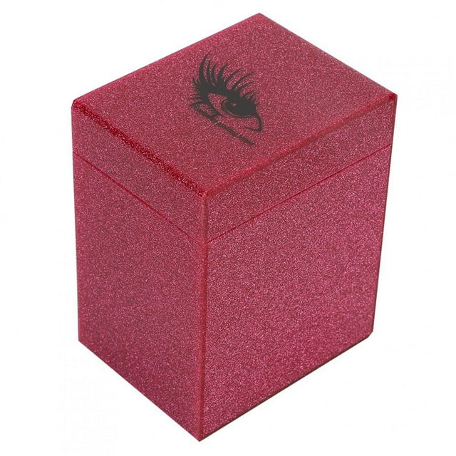 5 Layers Exquisite Acrylic False Eyelash Storage Box Grafting Eyelash Organizer(Glitter Pink)