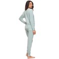 thumbnail image 4 of Felina | Taylor French Terry Lounge Set | Crewneck Top | Jogger Pants (Aqua Heather, Large), 4 of 4