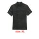 thumbnail image 3 of Chaqueta de Chef Billuyoard manga corta botones bolsillos uniforme cocina moda Negro M, 3 of 6