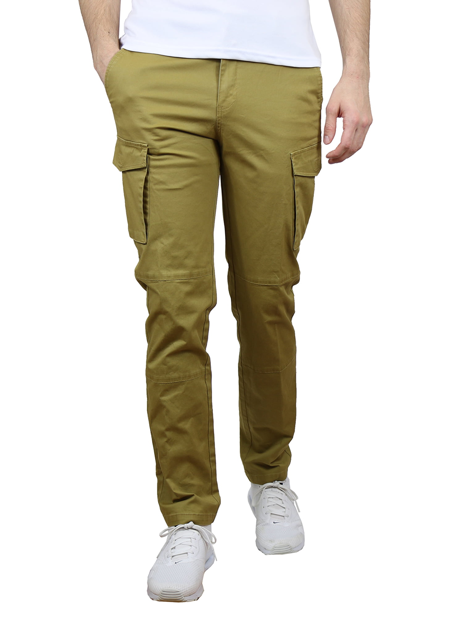 GBH Men's Slim-Fit Cotton-Stretch Cargo Chino Pants (30-40) - Walmart.com
