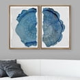 thumbnail image 3 of IDEA4WALL Framed Canvas Print Wall Art Set Blue Pastel Wood Tree Ring With Pattern Wall Decor Antique Bohemian Fine Art Retro Wilderness Artwork for Living Room, Bedroom, Office - Natural 24"x36"x2, 3 of 5