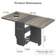 thumbnail image 2 of Qinaqin Movable Space-Saving Plegable Kitchen Mesa para 4 con 2 Almacenamiento Shelves y 6 Ruedas Ideal Pequeño Kitchens cm de Profundidadining Rooms (Gray), 2 of 8