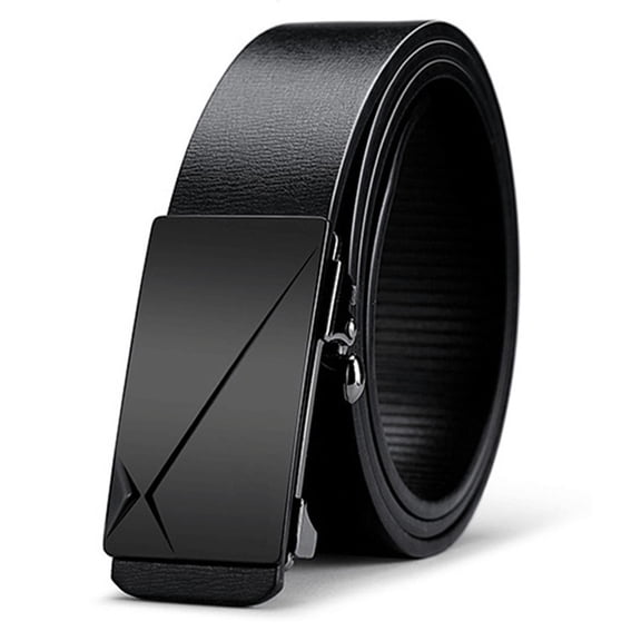 Beltzy Ratchet Belt for Men Leather Adjustable Slide Belts Business Dress and Casual with Adjustable Buckle, Trim to Fit 28-36