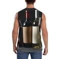 thumbnail image 4 of Balery Two Bottles Of Red And White Wine Camisetas sin mangas para hombre, absorbe la humedad y protege contra el mal olor.-Small, 4 of 7