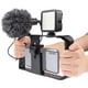 thumbnail image 1 of FocusFoto PRO U-Rig Smartphone Video Camera Cage Mount Holder Stabilizer Handle Grip with BOYA by-MM1 Microphone Mic+ 49 LED Light+ Mini Tripod Kit for Mobile Phone iPhone Filmmaking Videomaker, 1 of 5