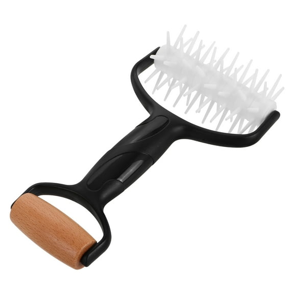 IDEANATEGRATE Pizza Dough Aerator Pizza Chopping Maker Wood 1Set