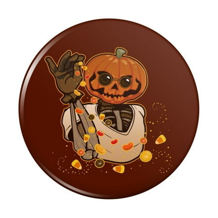 

Jack O Lantern Halloween Candy Sugar Salt Bae Pumpkin Kitchen Refrigerator Locker Button Magnet