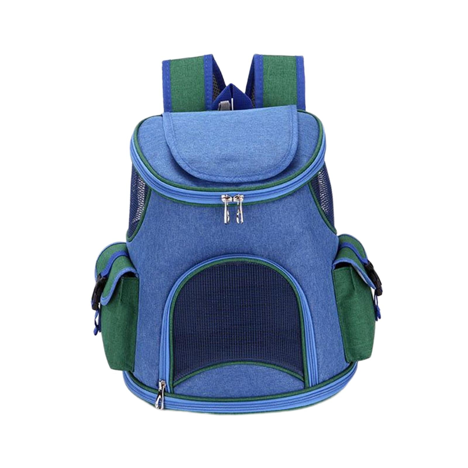 Bvdfgk Pet Carrier Backpack Adjustable Strap 2 Side Bags Carrying Bags Dog Carriers Pet Dark Blue 14lb