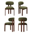 thumbnail image 3 of AFO Upholstered Dining Chairs Set of 4, Solid Wood Dining Room Chairs with Ergonomic Padded Backrest, Modern Chenille Side Chair for Kitchen, Dining Room & Café, Green, 3 of 11