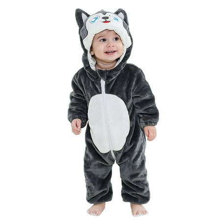 

Dr.Eam Newborn Rompers Toddler Boys Girls Cos Long Sleeve Cartoon Jumpsuit Halloween Black 3 M-6 M