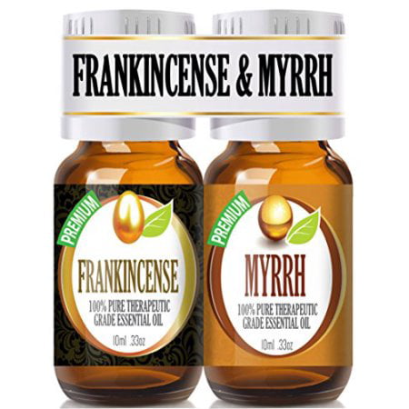Frankincense and Myrrh Essential Oil Combo Pack 100% Pure, Best Therapeutic Grade Essential Oil -