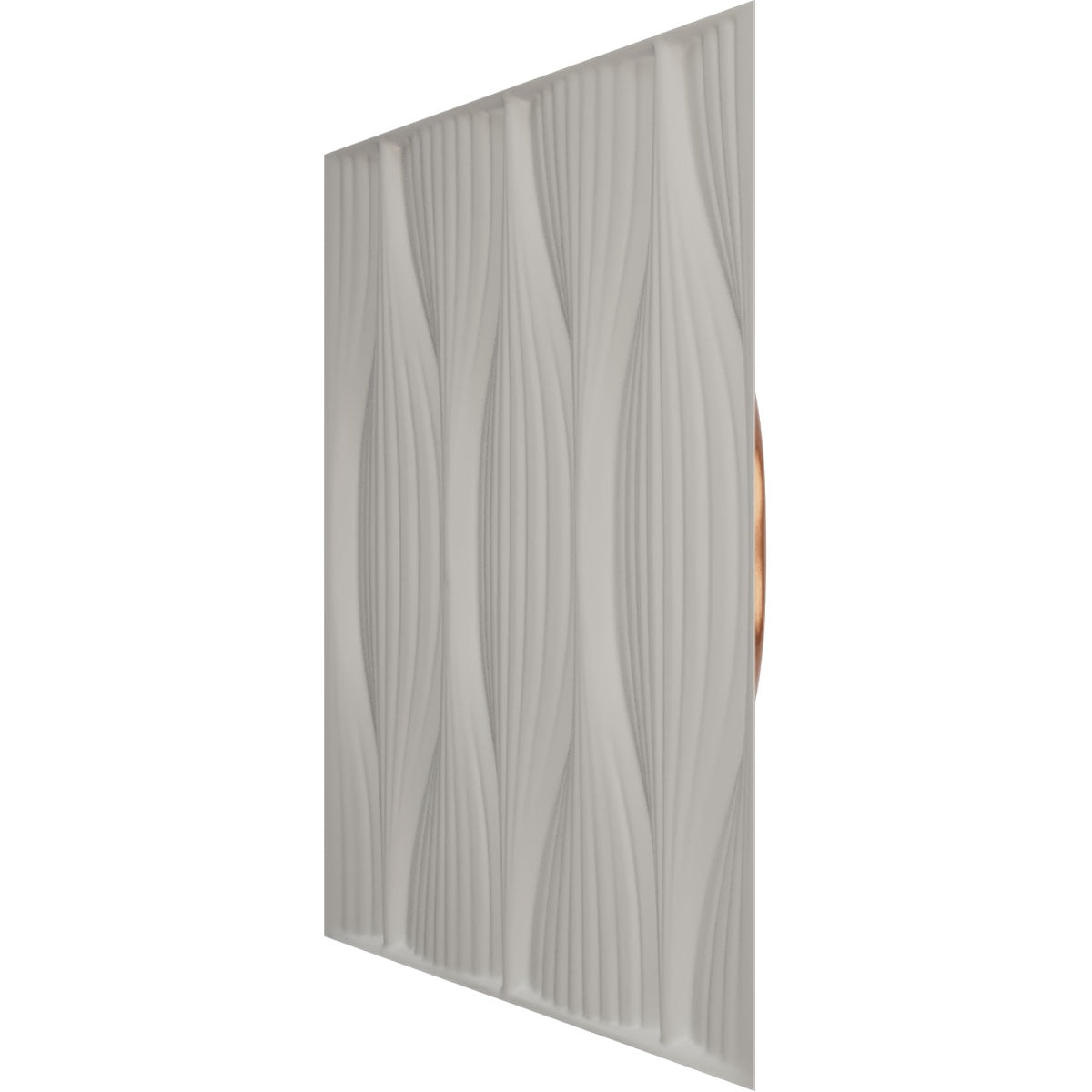 19 5/8"W x 19 5/8"H Willow EnduraWall Decorative 3D Wall Panel, Bright Coat Copper (Covers 2.67 Sq. Ft.)