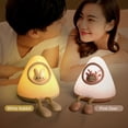 thumbnail image 4 of Cute Rabbit Night Light Warm White & White Bedside Kids Night Light with Touch Sensor 2 Light Brightness Soft Silicone Animal Night Lamp Phone Holder Night Companion for Children Toddler, 4 of 8