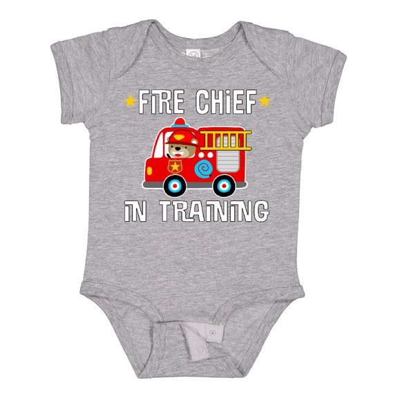 Inktastic Future Fire Chief in Training Boys or Girls Baby Bodysuit