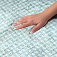 thumbnail image 3 of Addison Rugs Dream Shag Premium Machine Washable Transitional Houndstooth Aqua Rectangle Rug, 5' x 7'6", 3 of 8