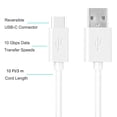 thumbnail image 2 of USB Type C Cable,Premium USB C to USB A 3.0 (6 ft) Fast Charging Sync Cable for Google Pixel, LG G6 V20 G5, Nintendo Switch, Samsung Galaxy S8 Plus, New Macbook More (White), 2 of 5