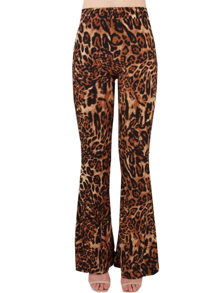 flared pants animal print