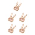 thumbnail image 1 of VONKY Cute Rabbit Hat with Adjustable Ears Warm Animal Soft Plush Light Brown 55cm 5Set, 1 of 6
