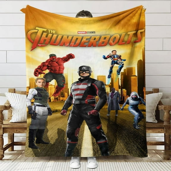 Thunderbolts Throw Blanket Gifts for Fans Lover Girls Boys Women Present Hoodie Him Bed 60"x80"