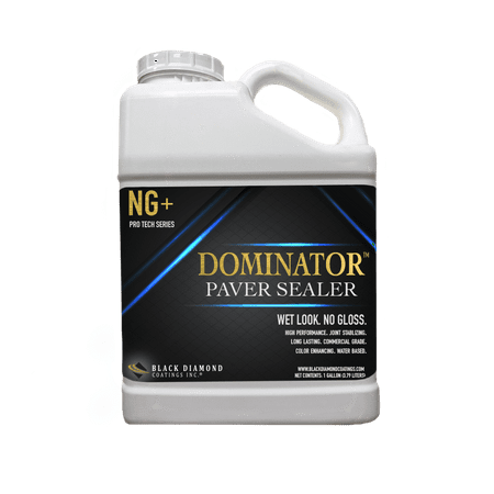 DOMINATOR NG+, No Gloss Paver Sealer (Wet Look), Commercial Grade, Water Based, Color Enhancing, Easy Application