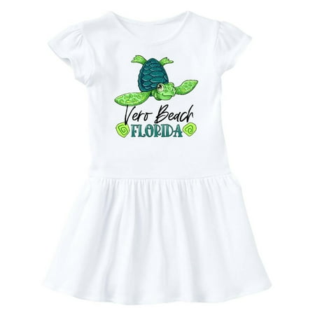 

Inktastic Vero Beach Florida Happy Sea Turtle Gift Baby Girl Dress