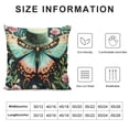 thumbnail image 5 of BCIIG Tropical Flowers Butterfies Pillows Cover Nordic Style Throw Pillow Covers Moon Phase Pillowcase Cushion Case BohTropical Leaves Pillow for Couch Sofa Home Office Butterfly Gift 12x12in, 5 of 5