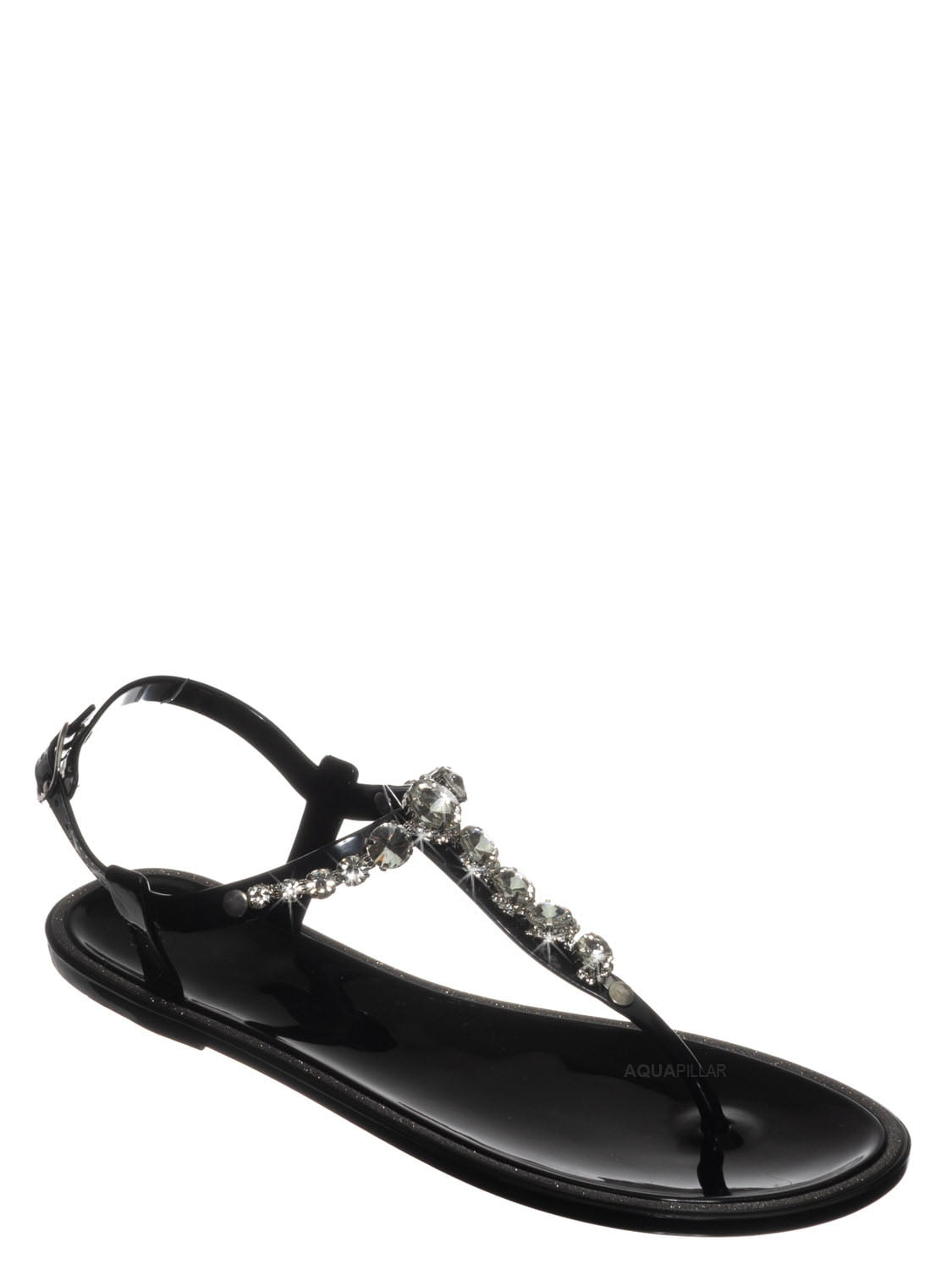 rhinestone jelly sandals