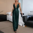 thumbnail image 4 of JFGHDG Evening Jumpsuits for Women Bell Bottom Jumpsuit for Women Rhinestone Jumpsuit Womens Jumpers Dressy Wedding Guest Jumpsuit for Women Glittery Pants Tall Jumpsuits for Women Long Army Green L, 4 of 6