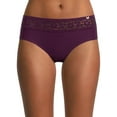 thumbnail image 2 of Jessica Simpson Women's Ribbed Microfiber Hipster Panties, 3-Pack, 2 of 3
