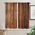 thumbnail image 4 of Brown Planks Retro Wood Grain Window Curtains for Living Room the Bedroom Home Interior Room Decoration Drapes Kitchen Curtains, 4 of 7