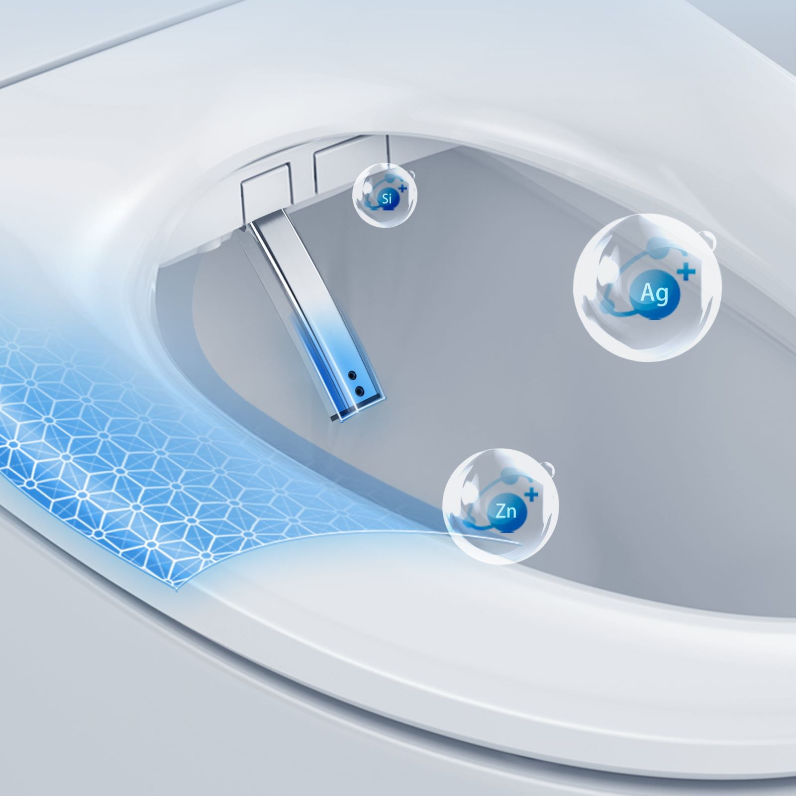 R&T V3200 Elongated Bidet Toilet Seat, Electric Bidet Seat with Adjustable Warm Water, Air Dryer, Heated Seat, Night Light, Deodorization