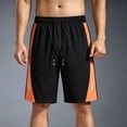 thumbnail image 5 of Yievot Sport Shorts for Men Drawstring Elastic Waist Color Block Gym Running Workout Shorts, 5 of 5