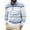 Light Blue, variant on Tawop Men's & Big Men's Striped Polo Shirts Printed Buttons Long Sleeve Lapel Shirt L