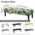 thumbnail image 7 of Whosucclay Tropical Palm Leaf Print Stretch Dining Bench Cover, Wear Resistant Bench Slipcover Washable Bench Seat Protector Rectangle Bench Cover for Dining Room, Living Room, Bedroom, 7 of 7