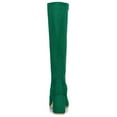 thumbnail image 3 of Unique Bargains Women's Round Toe Block Heel Knee High Boots, 3 of 5