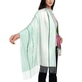 thumbnail image 4 of Sikiie Flowers And Turquoise Wooden Shawl Wraps Big Scarf Tassel Fall Winter Thick Scarf Warm Shawl Women Fall Gifts, 4 of 8