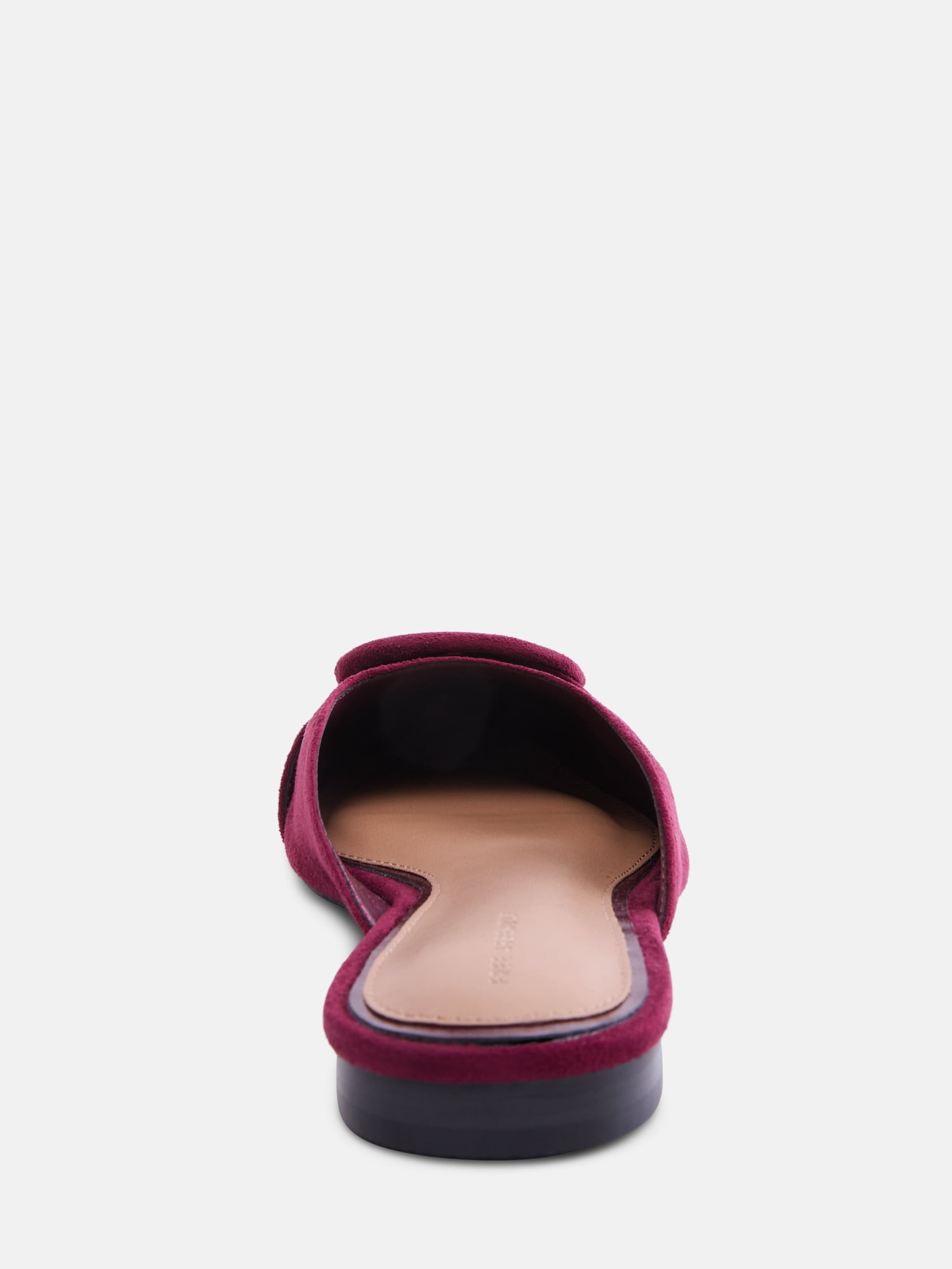 Free Assembly Women's Faux Suede Buckle Mules