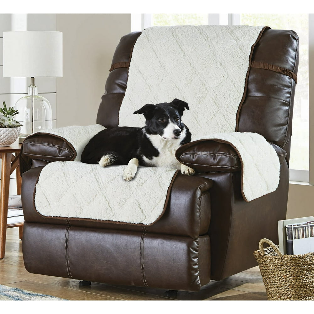 Better Homes & Gardens Reversible Waterproof Sherpa Recliner Furniture Cover Slipcover Walmart