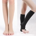 thumbnail image 7 of Open Toe Compression Socks for Women & Men Wide Calf, 18-21mmHg Toeless Knee High Stockings for Circulation Support, 7 of 7