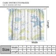 thumbnail image 2 of Starfish Curtain,Ocean Theme Coral Shell Kitchen Rod Pocket Curtains,Teal Blue Marine Sealife 2 Panels Window Treatment for Living Room Bedroom Yellow-Blue 42" W x 84" L x2【Blackout】, 2 of 6