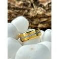thumbnail image 6 of Metal Masters GoldTone Titanium Mens Eternity Wedding Band Ring Cubic Zirconia Cz Comfort-Fit 8mm, 6 of 8