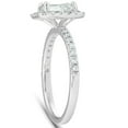 thumbnail image 2 of Pompeii 1 1/2 Ct Emerald Cut Diamond Halo Engagement Ring 14k White Gold Lab Grown, 2 of 4