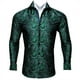 thumbnail image 2 of Barry.Wang Camisas de lujo con estampado 3D de cachemira color vino tinto para hombre, camisas casuales de manga larga con flores para hombre, camisas de vestir ajustadas, 2 of 5