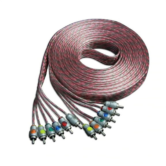 Memphis Audio  ETP-17.6 17-Foot 6 -Channel Audio Interconnect Cables