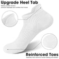 thumbnail image 4 of Smilooen 6 Pairs Women Ankle Socks with Arch Support Low Cut Running Athletic Socks for Women,Size 6-8, 4 of 6
