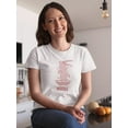 thumbnail image 2 of Noodle Lineart Colorless T-Shirt Women -Smartprints Designs, Female x-Large, 2 of 4