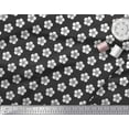 thumbnail image 2 of Soimoi Black Cotton Duck Fabric Artistic Floral Print Sewing Fabric Yard 42 Inch Wide, 2 of 3